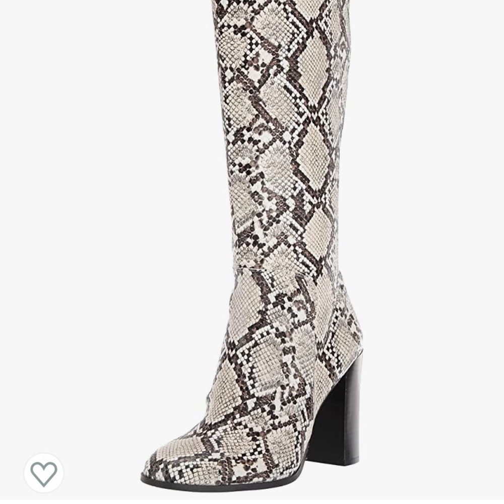 NEW Kenneth Cole NY Knee High Snakeskin Boots